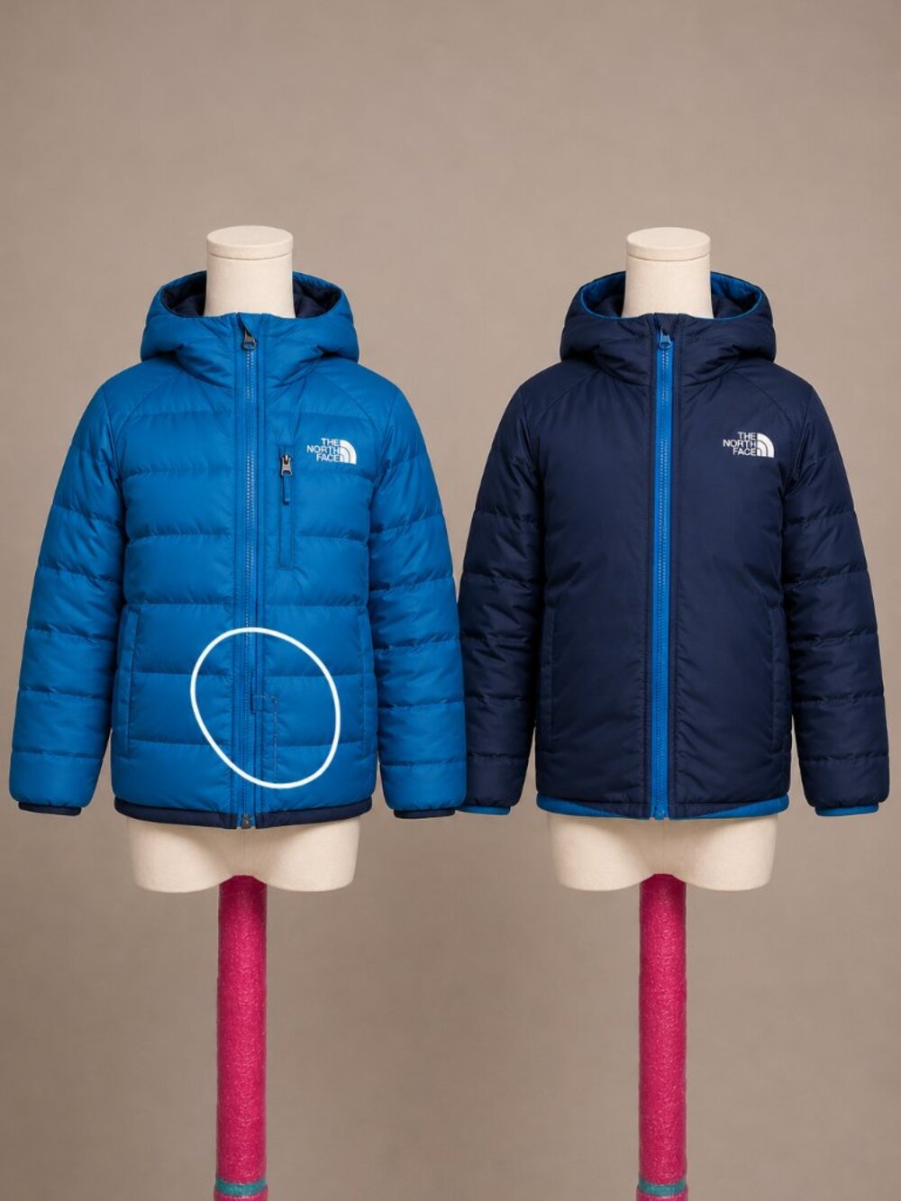 The North Face Reversible Perrito Jacket Boys S 7/8 Dusk Blue NWT